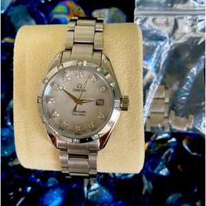 Omega Ladies Seamaster Aqua Terra Diamond MOP & Diamond Markers, RARE, EUC!